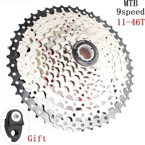 SUNSHINE-SZ MTB 9 Speed 11-46T Cassette 9s Sprockets 9speed 9v k7 Ratios Compatible With M430 M4000 M590 Mountain Bike