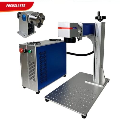 Raycus Fiber Laser Marking Machine 20W 30W 50W With Marking Rotary Parts Engraver ABS Plastic Metal Gold Silver Jewelry Cutting