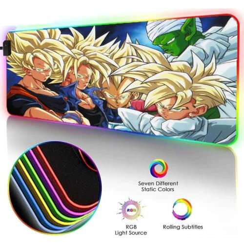 XGZ Animation Mouse Pad RGB Mouse Pad XXL Custom LED Luminous Color Light Game Accessories Desk Mat 900x400