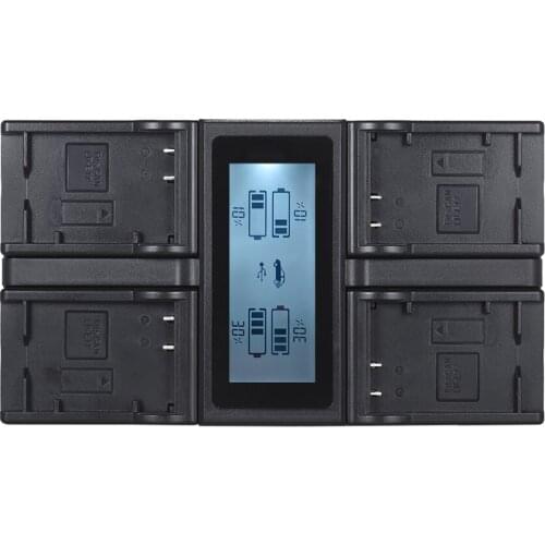 Andoer LP-E6 LP-E6N 4-Channel Digital Camera Battery Charger LCD Display for Canon EOS 5DII 5DIII 5DS 5DSR 6D 7DII 60D 80D 70D