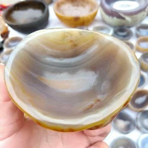 1pcs Beautiful agate bowl agate Ashtray crystal ashtray for home decoration natural stone agate bowl Degaussing bowl