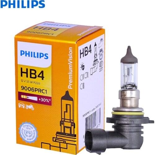 1X Philips Vision 9006 HB4 12V 55W P22d 9006PRC1 +30% Brighter Original Light OEM Car Halogen Headlight Auto Bulb Fog Lamp