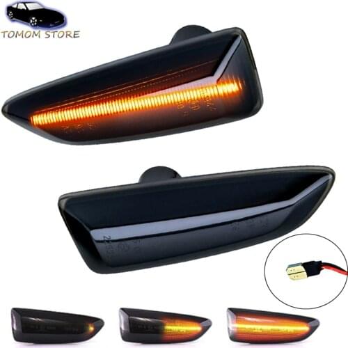 2Pcs Dynamic Amber Led Turn Signal Light Side Indicator Lamp for Opel Astra J Astra K Crossland X Grandland X Insignia B Zafira