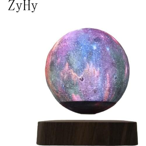 3D Magnetic Levitation Creative LED Night Light Rotating Floating Table Desk Lamp For Home Decoration Holiday DIY Fashion Gift
