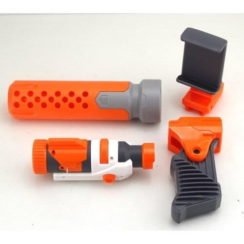 4 Pcs Set Soft Guns Accessories Handle Stock Muffler Flashlight Holder Normal Parts for Nerf Guns Toy Christmas Gift