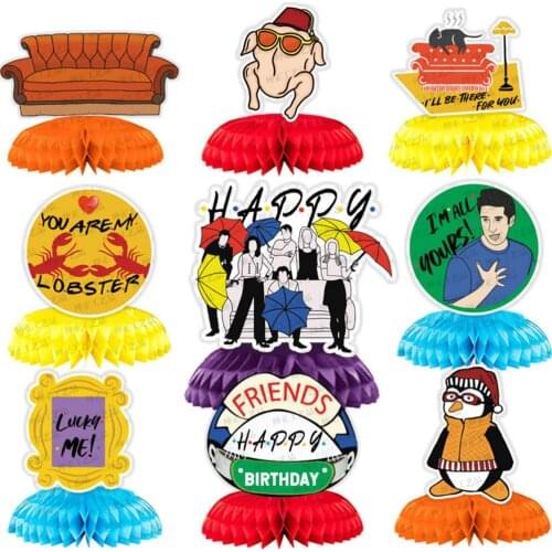 9pcs Friends Theme Centerpiece Reliable And Sturdy Honeycomb Centerpieces Party Table Decorations For Friends Party