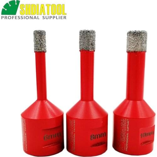 SHDIATOOL 3Pk 6/8/10MM M14 thread Diamond Drilling core Bits Professional Quality Dry porcelain tile Drill Bits