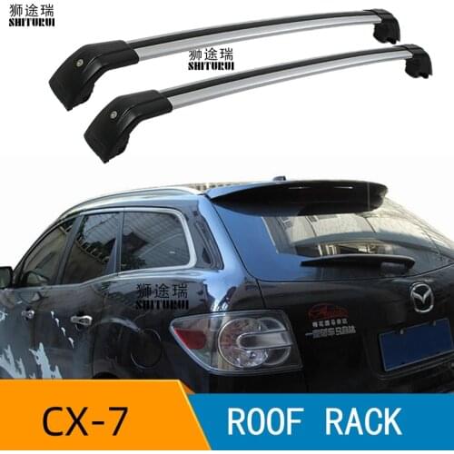 SHITURUI 2Pcs Roof Bars for MAZDA - CX-7 CX7 SUV 2006-2016 ER Aluminum Alloy Side Bars Cross Rails Roof Rack Luggage Carrier