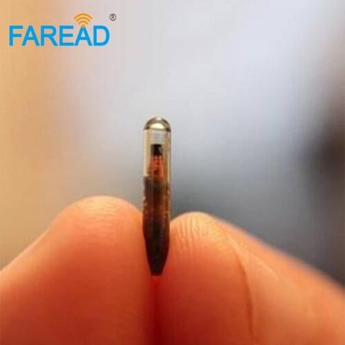 X100pcs ISO11784/785 ISO14223 Bio-glass Pet microchip 2.12*12mm 134.2Khz/125Khz FDX-B RFID chip for animal