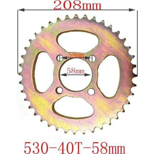 Motorcycle parts Chain 530-40T 58mm Front & Rear Sprocket For elactric scooter 400 sprockets