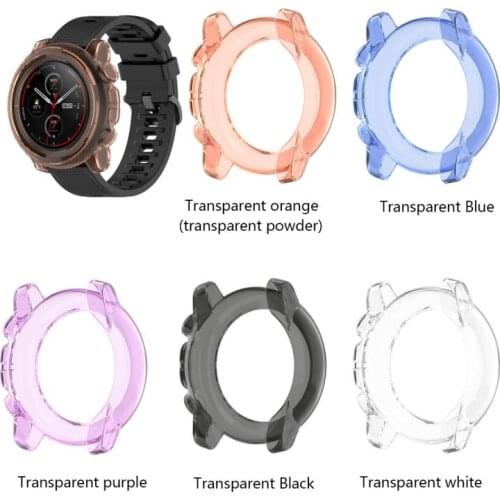 Smart Watch Case For Huami Amazfit Stratos 3, Soft TPU Protective Case For Xiaomi Amazfit Stratos3, Silicone Protector Frame