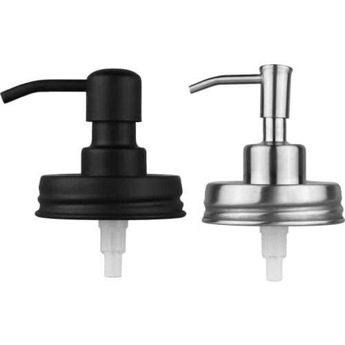 Metal Mason Jar Soap Dispenser Lids Pump Dispenser Anti-leak Silicone Seal Dispensador Lid Bathroom Shampoo Liquid Bottles Pumps