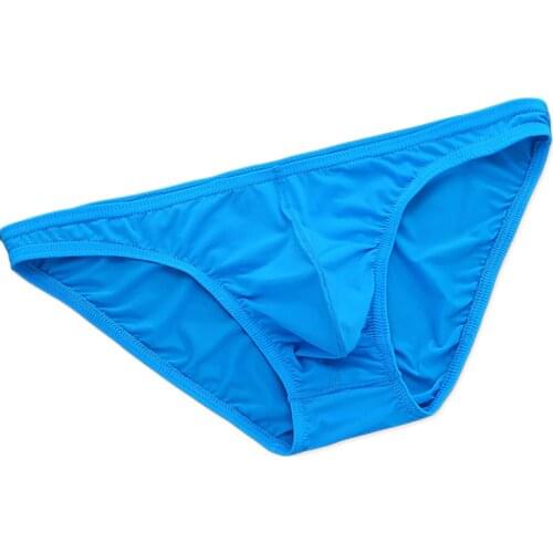 Mens Underwear Sexy Thin Transparent Nylon Briefs Panties Underwear Quick-Drying Ice Silk Underpants M-2XL 7 Colors