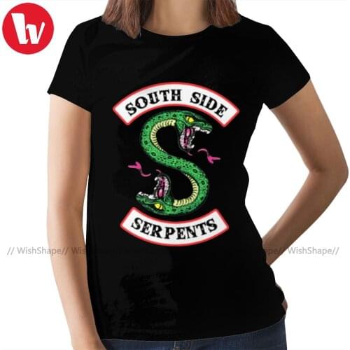 Serpent T-Shirt Riverdale Merch South Side Serpents T Shirt Black Casual Women tshirt Ladies Tee Shirt