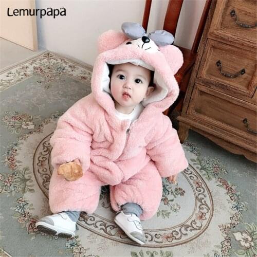 Winter Baby Boy Girl Clothes Romper Thicken Onesie Newborn Toddler Tamiflu Bear Rompers Flannel Warm Soft Baby Infant Clothing