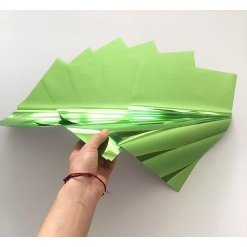Myfoils A4 50sheets/bag green color foil over paper hot stamping foil transfer by minc foil laser printer /label/business cards
