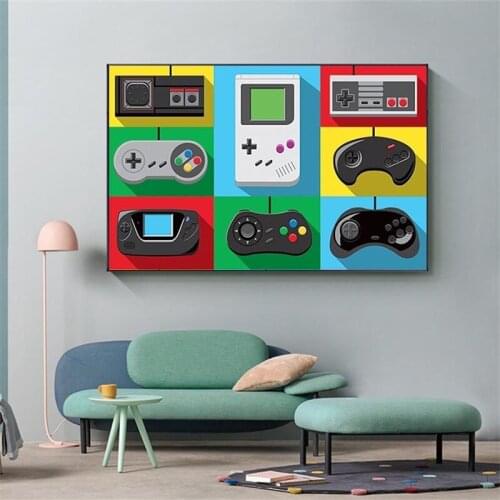 Poster Prints Hot Videogame Controllers Kids Gift Anime Comic Wall Art Picture And Prints Canvas Painting Home Room Decoration