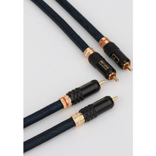 Preffair X404 Pair RCA Cable Top Grade Silver Plated RCA Male to Male Cable WBT0144 Gold Plated Plug