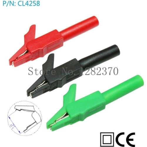 [SA] CL4258 copper high-current plug-in fully insulated alligator clip 15A / 300V must be inserted 4mm banana plug --50pcs/lot