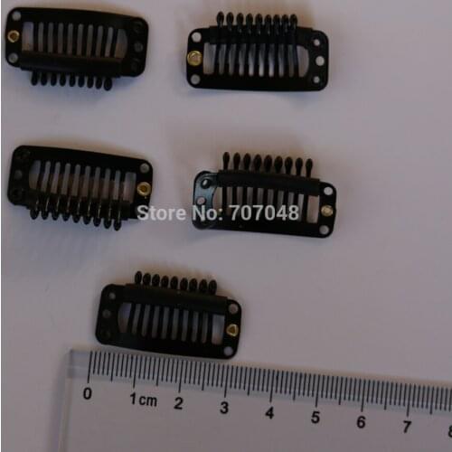 Made in South korea 20pieces/lot Black color 9-teeth Large Hair Clips Wigs Clip hair extension clips hair clips