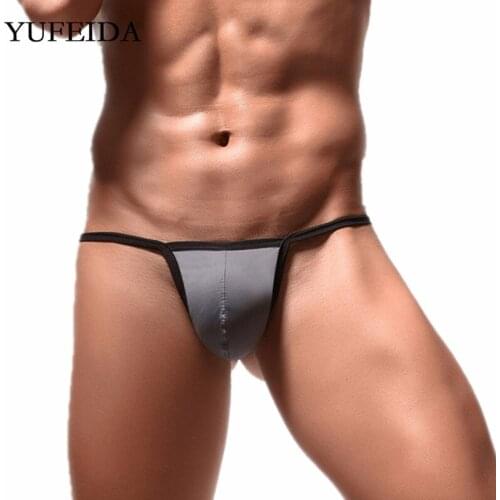 Sexy Mens Underwear G strings T-back Thongs Lingerie Penis Pouch Gay Homme Panties Tangas Bikini Low Rise Underpants Mens Thong