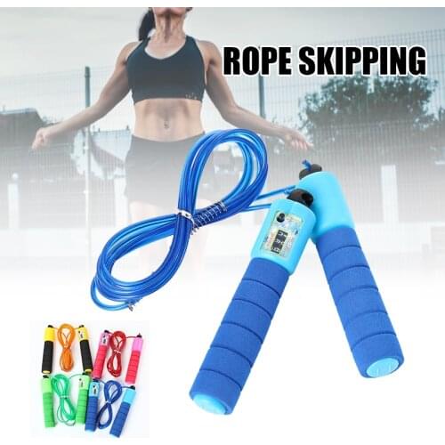 Jump Rope with Counter Adjustable Skipping Steel Wire Rope Anti Winding Wear Resistant Workout for Indoor Outdoor XR-Hot