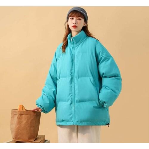 Streetwear Students Cotton-Padded Casual Jackets For Women 2021 Loose Oversize Coat Winter Jacket Women Warm Quilted Coats C7776