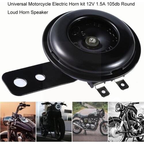 Universal Motorcycle Electric Horn kit 12V 1.5A 105db Round Speakers Dirt Bike Waterproof For Scooter Loud ATV Moped Horn X8P8