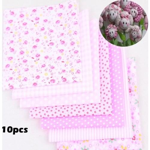 High Quality 100% Cotton Patchwork Fabric DIY Sewing Supplies Mixed Style Floral Printed Fabric Cloth Material 10pcs/set 25*25cm