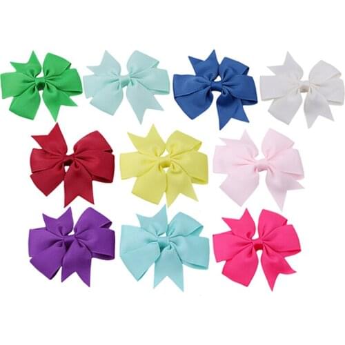 5 Pcs/Set Girl Headwear Ribbon Bowknot Hair Clip Kids Colorful Bow Tie Hairpin Hair Accessories For Princess Children Barrette