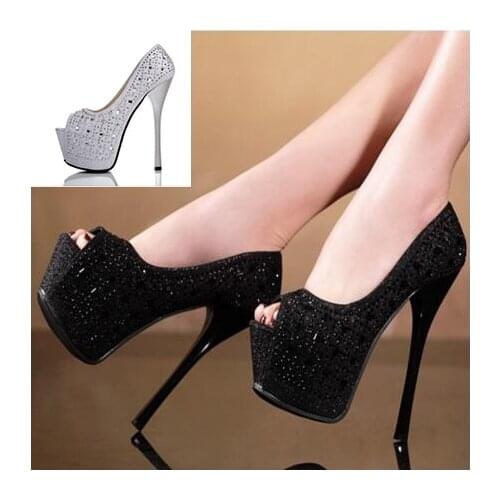 High Heels Women Shoes Sexy Glittery Rhinestone Platform Pole Dance Shoes Party High Heels Shoes Pole Dancing Nightclub Shoes
