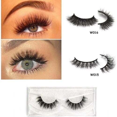 1Pair Eyelashes 3D Mink Lashes Natural False Eyelashes Wispy Fluffy Long Fake Mink Lashes Eyelash Lash Extension Supplies Makeup