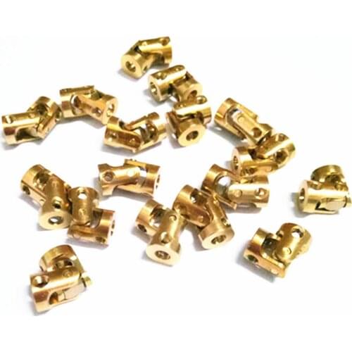 10Pcs 3*3mm Copper Crawler Steel Drive Shaft Joint With Screws For 1/18 1/24 Scale Models RC Car Boat Airplane DIY