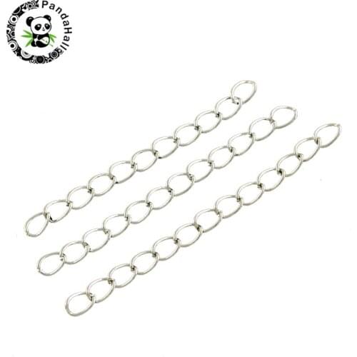 100Strands Iron Jewelry Findings Necklace Bracelet Ends Extended Extension Chains for DIY Jewelry Making