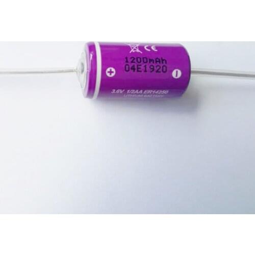 200PCS ER14250 with welding 1200mah battery 3.6v 1/2aa LiSOCl2 er14250 lithium Batteries For GPS Lithium Battery Replace Saft