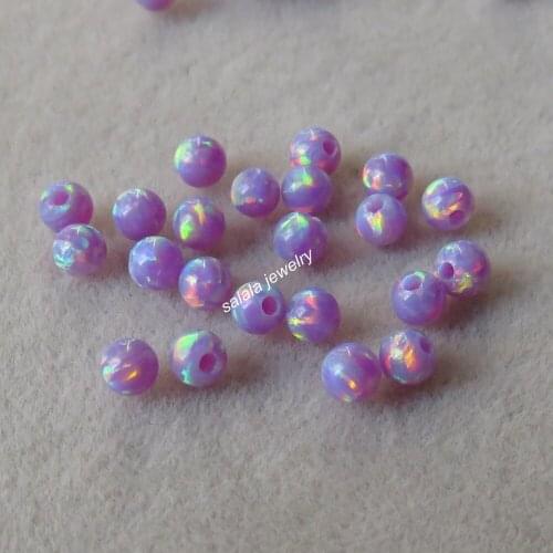 200pcs/lot OP38 Mluti Lav Opal Beads 3mm Round Opal Beads Drilled Synthetic Round Ball Opal Beads Round Fire Opal Stone