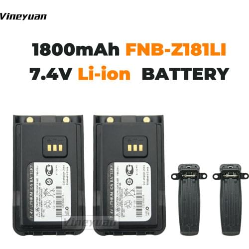 2X 1800mAh Li-ion Replacement Battery Extender for Vertex EVX-C31, VZ-30, VZ-30-D0-5, VZ-30-G6-4 Walkie Talkie
