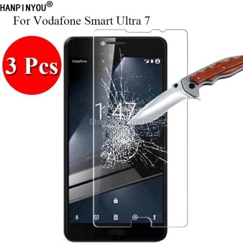 3 Pcs/Lot New 9H 2.5D Tempered Glass Screen Protector For Vodafone Smart Ultra 7 Ultra7 5.5" Protective Film Guard + Clean Tools