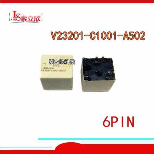 5PCS/lot NEW automotive relay V23201-C1001-A502 V23201 C1001 A502 6PIN 12VDC