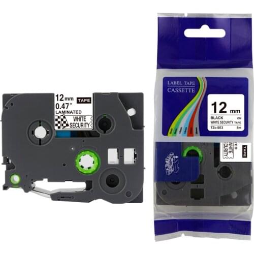 5 pack 12mm TZ-SE3 TZE-SE3 Sicherheit Label Band Kompatibel Für Brother P-touch tz SE3 tze SE3 Label Maker band TZe-SE4 TZe-SE2