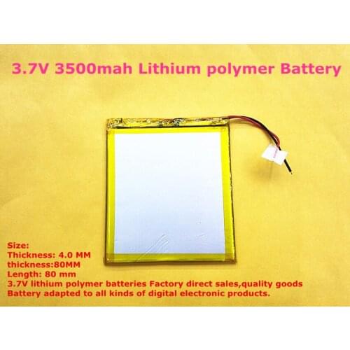 Best battery brand Size 408080 3.7V 3500mah tablet battery with Protection Board For PDA Tablet PCs Digital Products Fr