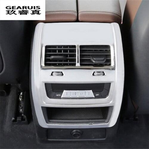Car styling Rear air conditioning vent frame outlet trim strip protection Cover sticker for BMW X5 G05 Interior Auto Accessories