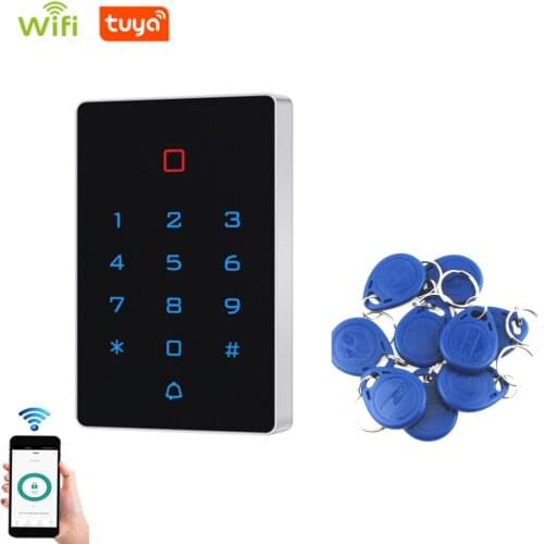 T12 WIFI Tuya Smart Home 125KHZ Touch Screen Standalone Keypad RFID Door Entry Access Controller with 2000users