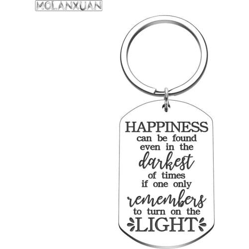 Graduation Keychain Gifts for Men Women Teen Boys Girls Friends BFF Happiness Can Be Found Even In The Darkest of Times Keyring