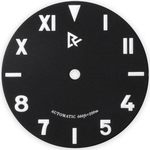 28.5MM Watch Dial Green Luminous for SKX007/ 009/ SKAX131/ 135 Watch Repair Parts