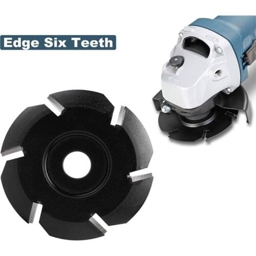 Six Tooth Woodworking Tea Tray Digging Wood Carving Disc Tool Milling Cutter for 16mm Aperture Angle Grinder