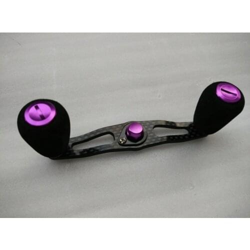 DIY curved fishing reel crank(carbon fiber)+knobs,23g, free shipping