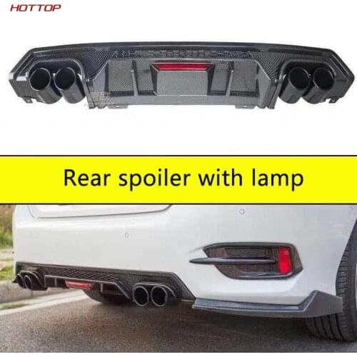 For Honda Civic 2016-2020 10Th Modified Exhaust Pipe Spoiling Tail Throat Cutting-Free Decorative Fake Tail Throat Rear Lip