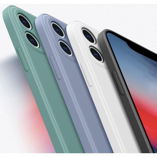 For POCO F3 X3 M3 MI11 10 T POR NOTE 10 PRO straight edge Matte full protection shockproof Liquid Silicone Soft phone case