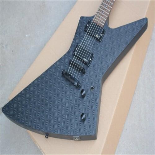 Custom goose shaped electric guitar, deer head shaped fingerboard inlaid with black matte guitar, free transportation